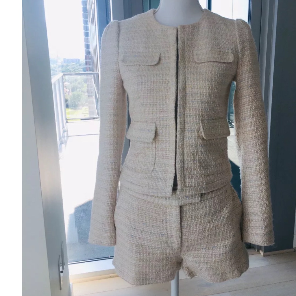 Morgan Tweed Shorts Suit Eu Size T36-T38